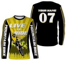 Load image into Gallery viewer, Cycling Jersey, Racing Cycling All Over Print Shirt, Live To Ride Shirt, Custom Mountain Biking Jersey| JTS428