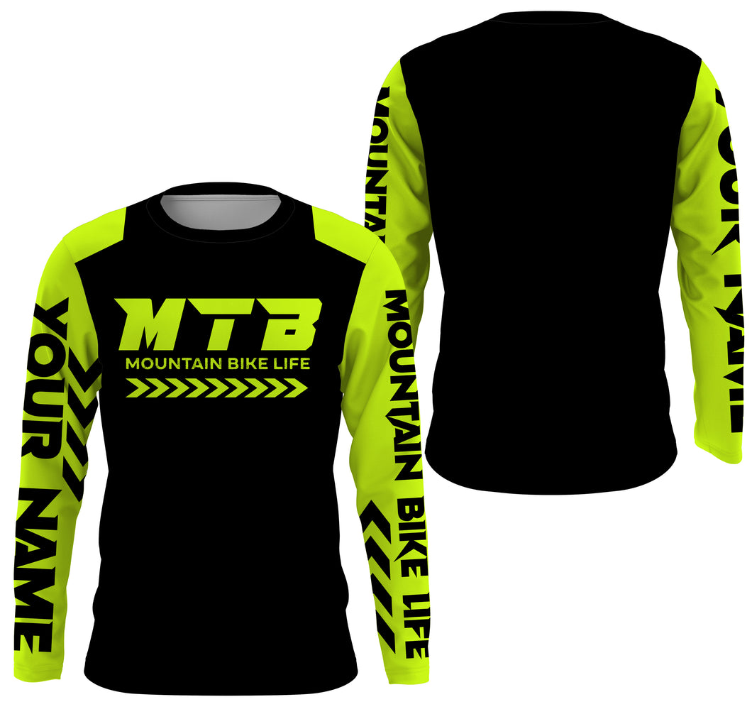 Cycling Shirt Mountain Bike Jersey, MTB Off-road Bicycling Racing Custom Shirt UV Protection UPF 30+| JTS470