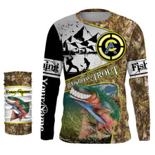 Load image into Gallery viewer, Trout fishing custom name with funny Trout ChipteeAmz&#39;s art UV protection shirts AT009