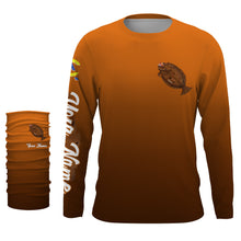 Load image into Gallery viewer, Flounder fishing custom name with angry Flounder ChipteeAmz's art UV protection shirts AT016
