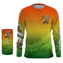 Load image into Gallery viewer, Muskellunge fishing art custom name Musky (Muskie) ChipteeAmz&#39;s art sun protection fishing shirts AT043