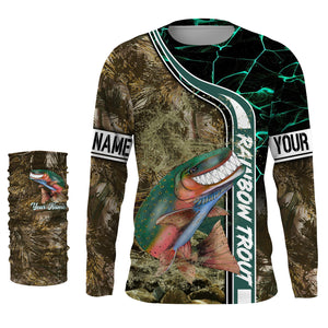 Rainbow trout fishing custom name with ChipteeAmz's art UV protection shirts AT022