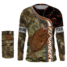 Load image into Gallery viewer, Flounder fishing custom name with ChipteeAmz's art UV protection shirts AT020