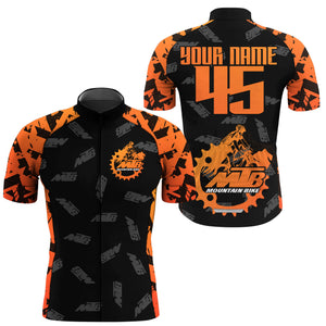 Custom MTB Cycling Jersey Orange Mountain Bike Cycle Racing Bicycling Shirt| NMS832