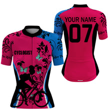 Load image into Gallery viewer, Custom Womens Cycling Jersey Enjoy The Ride Girl Biker Riding Road Cycle Mountain Bicycling Shirt| NMS841