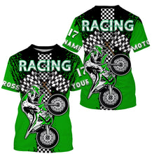 Load image into Gallery viewer, Motocross Racing Personalized Jersey Hoodie T-shirt, Dirt Bike Motorcycle Off-road Riders Cool Shirt| NMS322