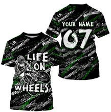 Load image into Gallery viewer, Life on Wheels Personalized Motocross Jersey Tire Track Motorcycle Shirt Off-Road Dirt Bike Racing| NMS586