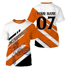 Load image into Gallery viewer, Personalized Motorcross Jersey Orange MX Rider Shirt Off-road Racing Dirt Bike Riding| NMS501