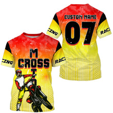 Load image into Gallery viewer, Kids men women custom name&amp;number Motocross racing jersey dirt bike off-road UPF30+ motorcycle PDT121