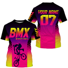 Load image into Gallery viewer, Personalized Pink BMX jersey adult kid bike shirts UPF30+ Freestyle cycling bicycle motocross gear| SLC43