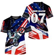 Load image into Gallery viewer, Patriotic Motocross Jersey Personalized UPF30+ MX Racing Shirt American Biker Motorcycle US Adult&amp;Kid| NMS716