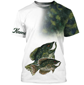 Crappie fishing ChipteeAmz's art custom name UV protection shirts with funny Crappie fish art AT031