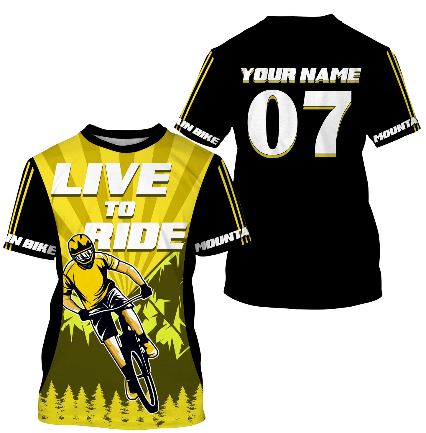Cycling Jersey, Racing Cycling All Over Print Shirt, Live To Ride Shirt, Custom Mountain Biking Jersey| JTS428