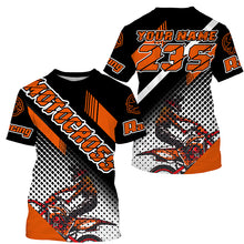 Load image into Gallery viewer, Extreme men women youth Motocross jersey custom dirt bike off-road shirt UPF30+ orange motorcycle PDT289