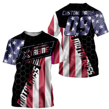 Load image into Gallery viewer, Extreme Motocross Jersey UPF30+ Personalized Patriotic MX Racing Shirt American Dirt Bike Adult&amp;Kid | NMS733