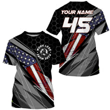 Load image into Gallery viewer, Personalized Racing Jersey UPF30+ Patriotic Work Less Ride More Dirt Bike Motocross Racewear NMS596