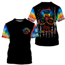 Load image into Gallery viewer, Rainbow Skull Rider Personalized Jersey UPF30+ Patriotic Motorcycle Engine Shirt Biker Off-road Riding| NMS606