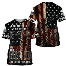 Load image into Gallery viewer, Biker Dad American Flag Riding Jersey Personalized Motorcycle Shirt Father&#39;s Day Gift for Dad Riders| NMS519