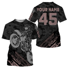 Load image into Gallery viewer, Camo Tire Track Motocross Jersey UPF30+ Custom Number Motorcycle Shirt Off-Road Dirt Bike Racing| NMS551