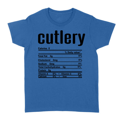 Cutlery nutritional facts happy thanksgiving funny shirts - Standard Women's T-shirt