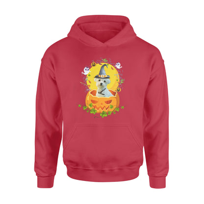 Custom photo dog halloween pumpkin personalized hoodie