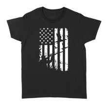 Load image into Gallery viewer, Duck Hunting American Flag Clothes, Shirt for hunter NQSD239 - Standard Women&#39;s T-shirt