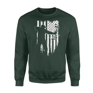 American flag bow hunting Shirts For Men Women Bow Hunter Sweatshirt - NQSD252