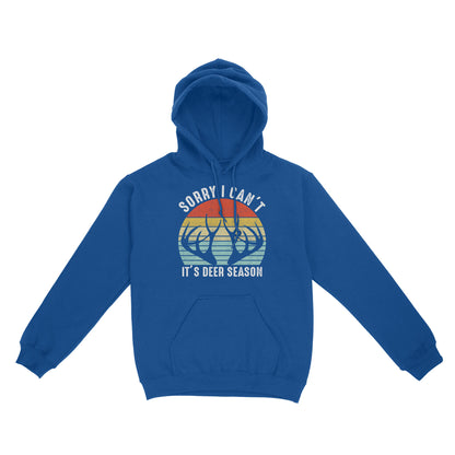 Sorry I can't It's deer season funny vintage hunting deer horn shirt D06 NQS2520 Standard Hoodie