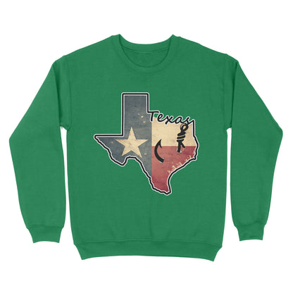 Texas fishing sweatshirt with Texas flag for fisherman Texas fishing forum A234