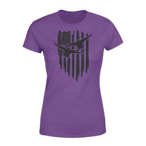 Duck Hunting American Flag Clothes, Shirt for Hunting NQS121- Standard Women's T-shirt