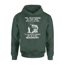 Load image into Gallery viewer, Funny fishing shirt, Yes he's fishing. He's not imaginary D02 NQS1370 - Standard Hoodie