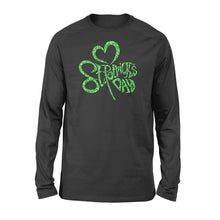 Load image into Gallery viewer, Men Women's St. Patrick's Day Shamrock Long sleeve Shirt - FSD1399D07