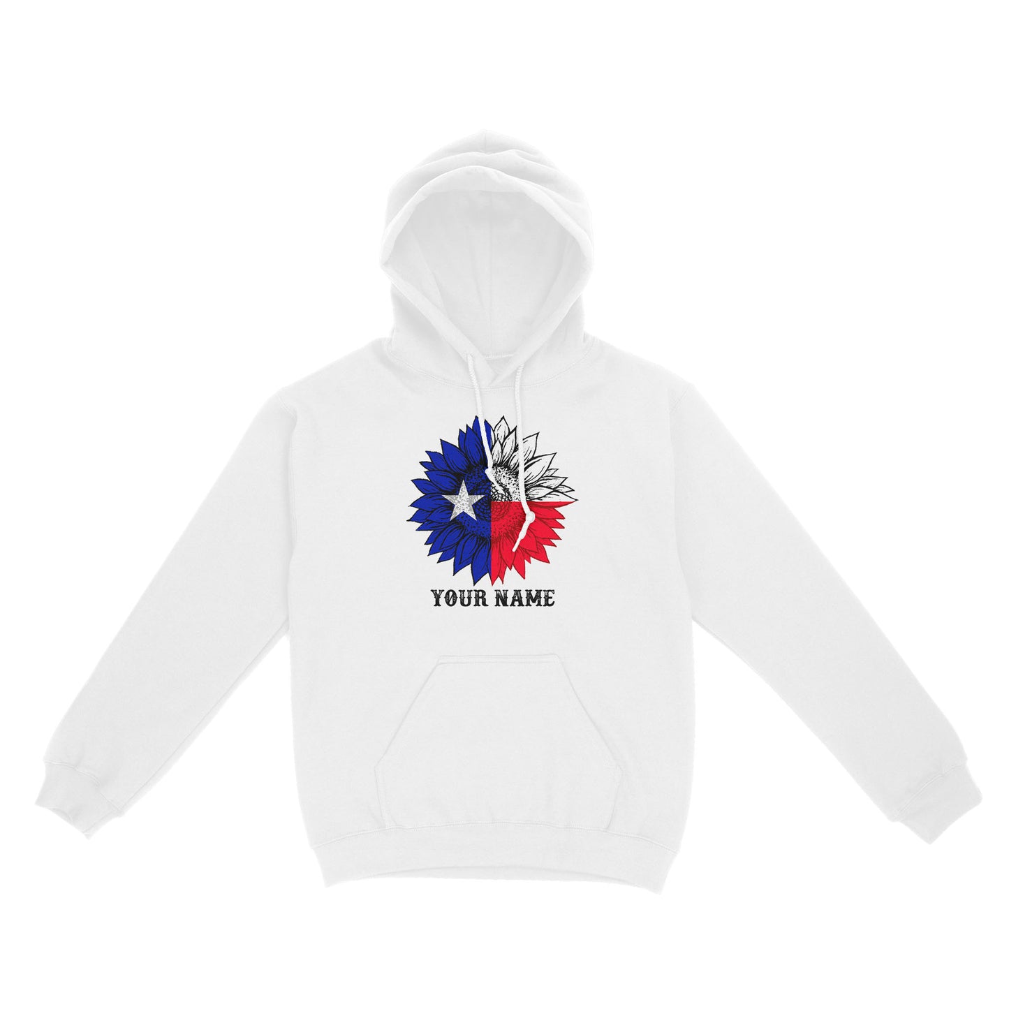 Texas flag sunflower customized name patriot Texas state flag Hoodie D03 NQS2495
