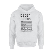 Load image into Gallery viewer, Paper plates nutritional facts happy thanksgiving funny shirts - Standard Hoodie