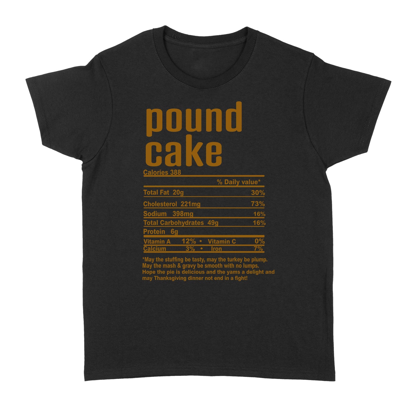 Pound cake nutritional facts happy thanksgiving funny shirts - Standard Women's T-shirt
