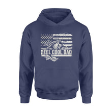 Load image into Gallery viewer, Reel Cool Dad American flag shirt, Perfect Father's Day Gifts for Fisherman D01 NQS1213  - Standard Hoodie
