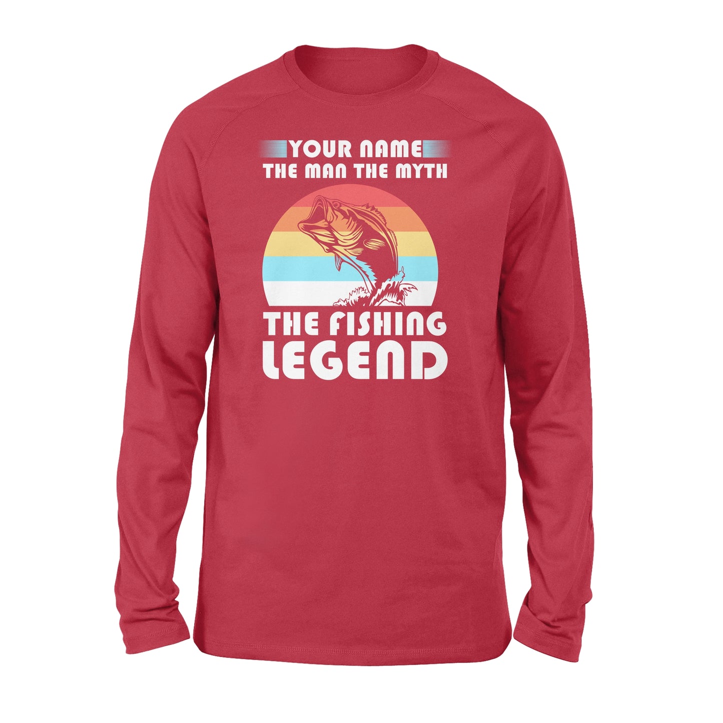 Custom name the man the myth the legend 1970s vintage retro personalized gift - Standard Long Sleeve