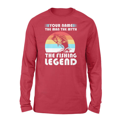 Custom name the man the myth the legend 1970s vintage retro personalized gift - Standard Long Sleeve