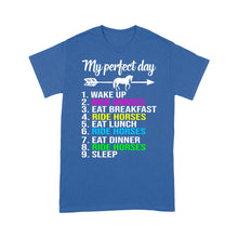 Load image into Gallery viewer, Horse Lover Shirt Horseback Riding Horse Shirt My perfect day - Love Horse shirt for Men, Women - FSD843