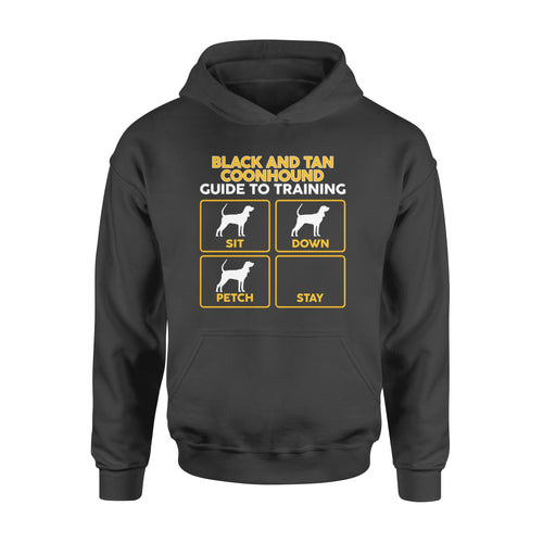 Black and Tan Coonhound Hoodie | Funny Guide to Training dog - FSD1090