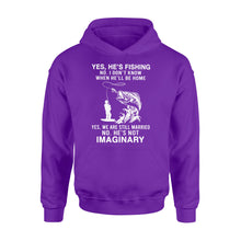 Load image into Gallery viewer, Funny fishing shirt, Yes he's fishing. He's not imaginary D02 NQS1370 - Standard Hoodie