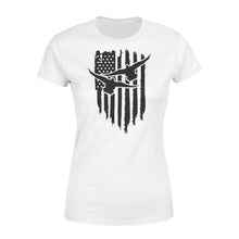 Load image into Gallery viewer, Duck Hunting American Flag Clothes, Shirt for Hunting NQS121- Standard Women&#39;s T-shirt