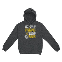 Load image into Gallery viewer, Don't Bother Me While I'm Fishing unless you brought beer, funny fishing and beer shirt D01 NQS2549 Standard Hoodie