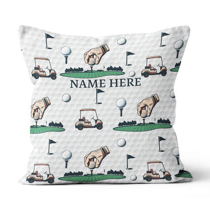 Golf Elements Custom Throw Pillow Personalized Golf Gifts For Golfer LDT1199