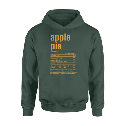 Apple pie nutritional facts happy thanksgiving funny shirts - Standard Hoodie