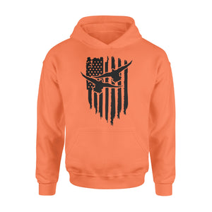 Duck Hunting American Flag Clothes, Shirt for Hunting NQS121- Standard Hoodie