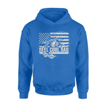 Load image into Gallery viewer, Reel Cool Dad American flag shirt, Perfect Father's Day Gifts for Fisherman D01 NQS1213  - Standard Hoodie