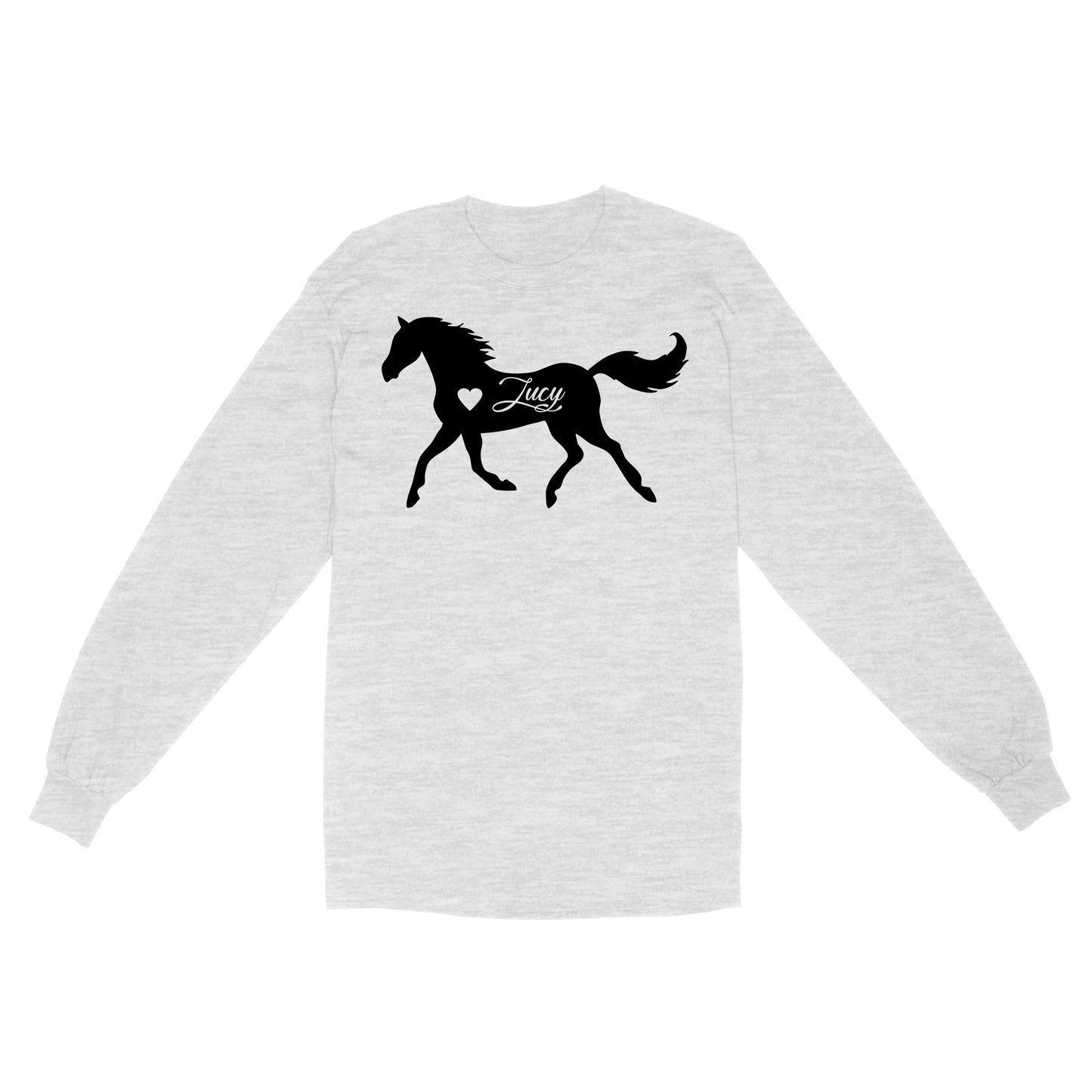 Customized name horse gifts for girls, Gift For Horse Owner, Horse Trainer Gift, Horse Lover Gift, Cowgirl, Riding Tee D06 NQS2682 Standard Long Sleeve