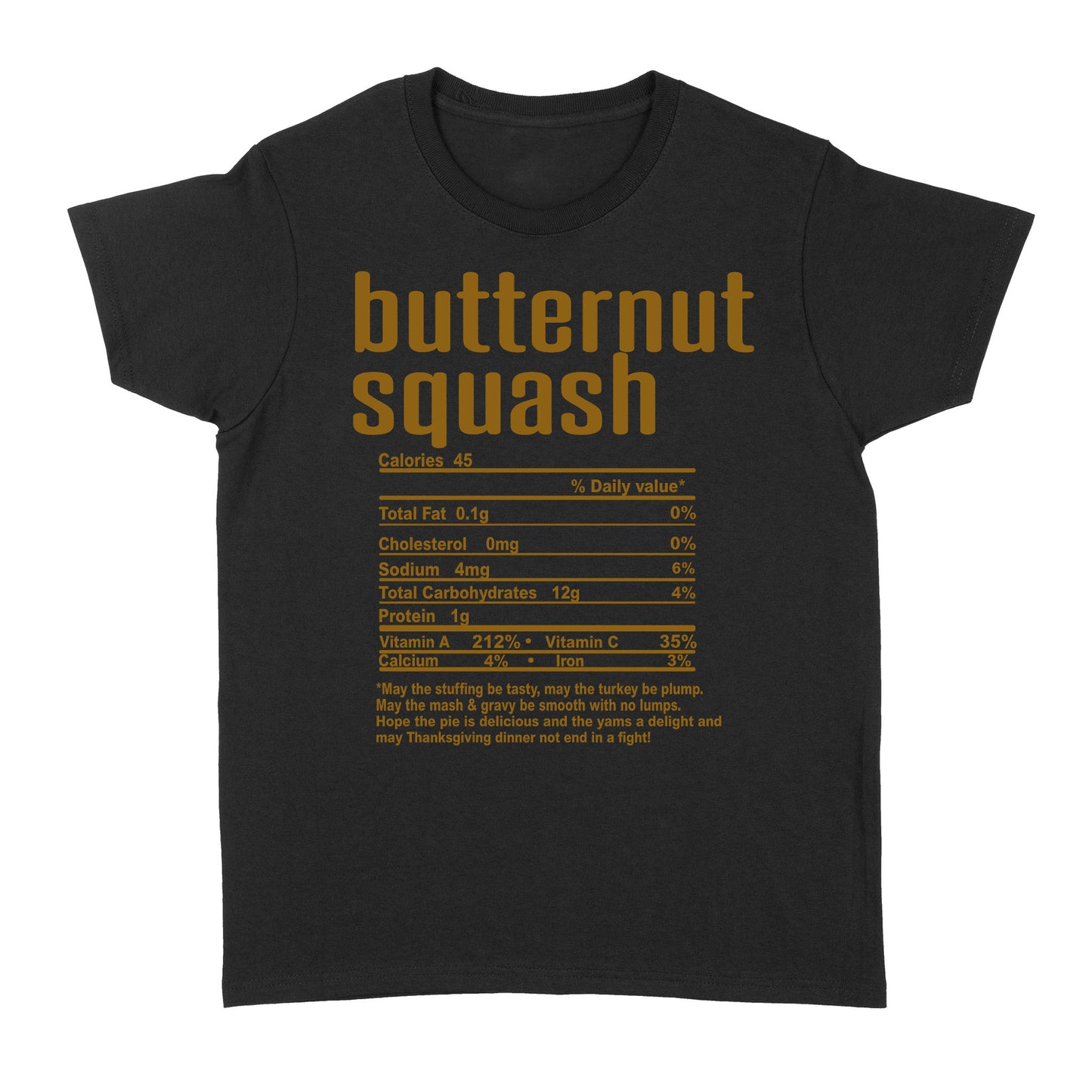 Butternut squash nutritional facts happy thanksgiving funny shirts - Standard Women's T-shirt