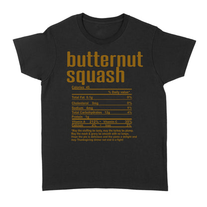 Butternut squash nutritional facts happy thanksgiving funny shirts - Standard Women's T-shirt